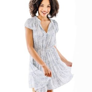 Blu Pepper Blue Ruffle Dress